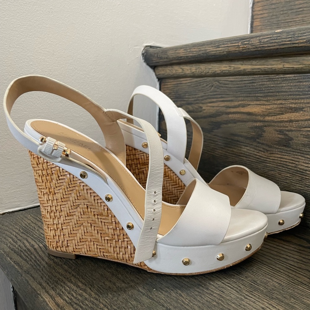 Michael Kors white wedges in size 8.